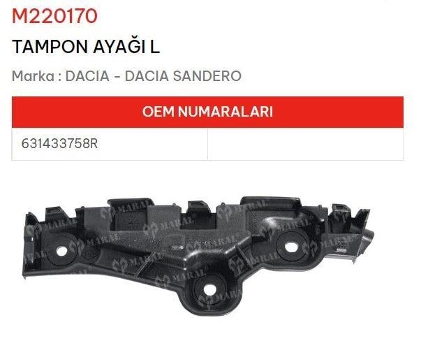 TAMPON AYAĞI SOL DACIA SANDERO