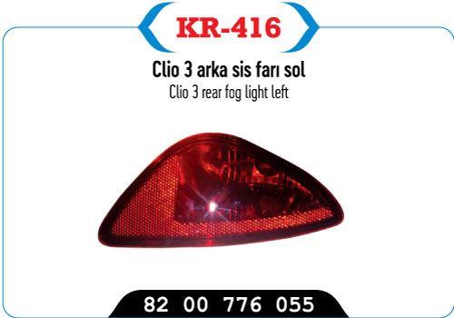 TAMPÖN SİS FARI ARKA SOL CLIO III HB