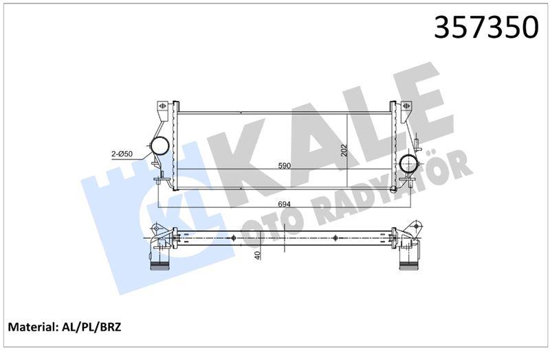 TURBO RADYATÖRÜ LAND ROVER DEFENDER 2.2/2.4/2.5TD4 07<16