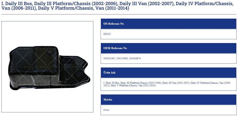 YAĞ KARTERİ İVECO DAİLY IV