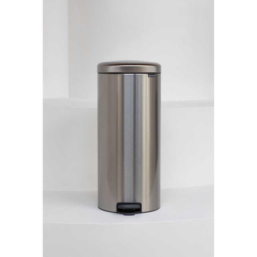 BRABANTIA BRA 111822 001-01-NEWICON FPP MATT STEEL PEDALLI ÇÖP KUTUSU 30L