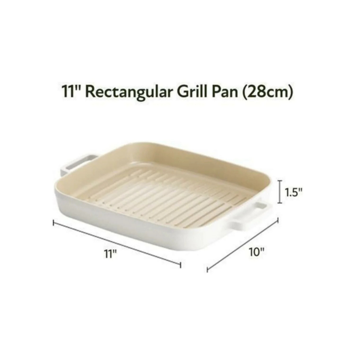 FİKA NEOF128G DİKDÖRTGEN ALUMİNYUM GRİLL TAVA 28CM, BEJ