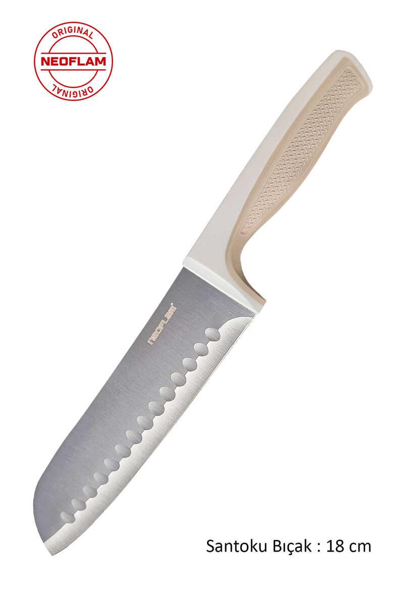 FİKA MİCROBAN SANTOKU BIÇAK 18CM, BEJ