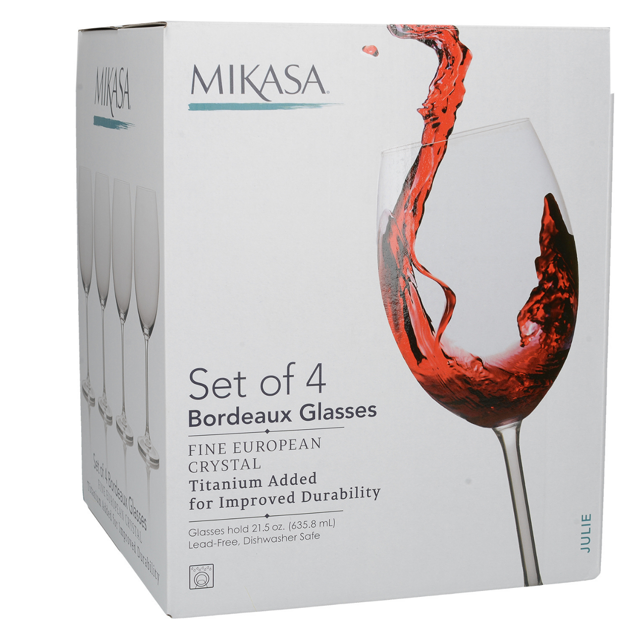 Mikasa 5191916 Julie 4lü 610ml Kırmızı Şarap Kadehi Seti
