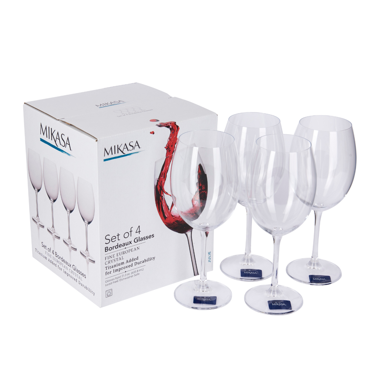 Mikasa 5191916 Julie 4lü 610ml Kırmızı Şarap Kadehi Seti