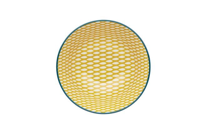 Mikasa KCBOWL28 Glazed Sırlı Seramik Kase Yaprak Yeşili Desenli