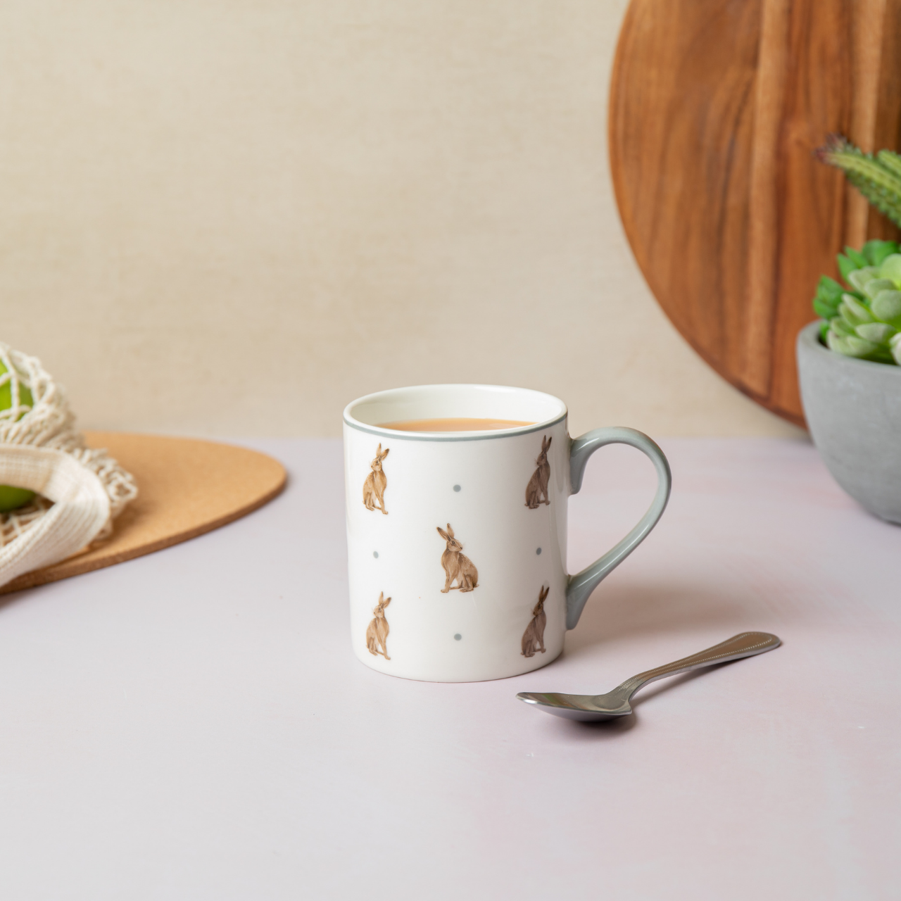 Mikasa MKCANHARE Fine China 280ml Düz Taraflı Kupa Tavşan