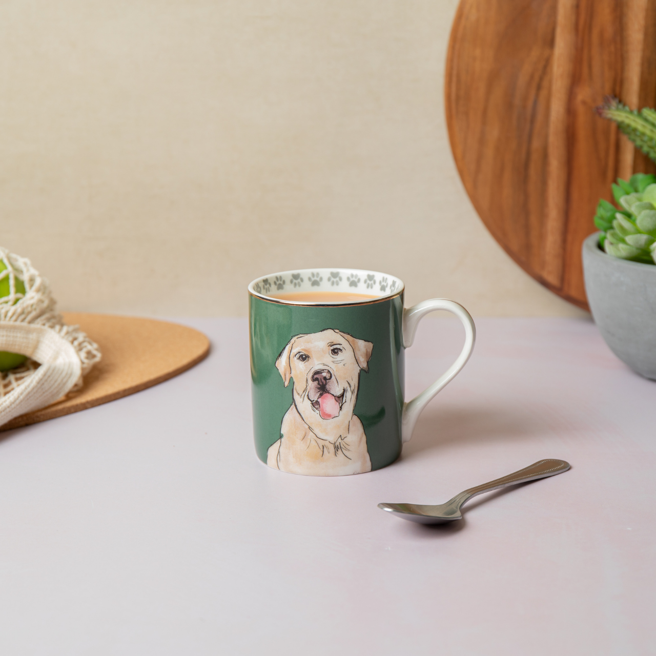 Mikasa MKCANLAB Fine China 280ml Düz Taraflı Kupa Labrador
