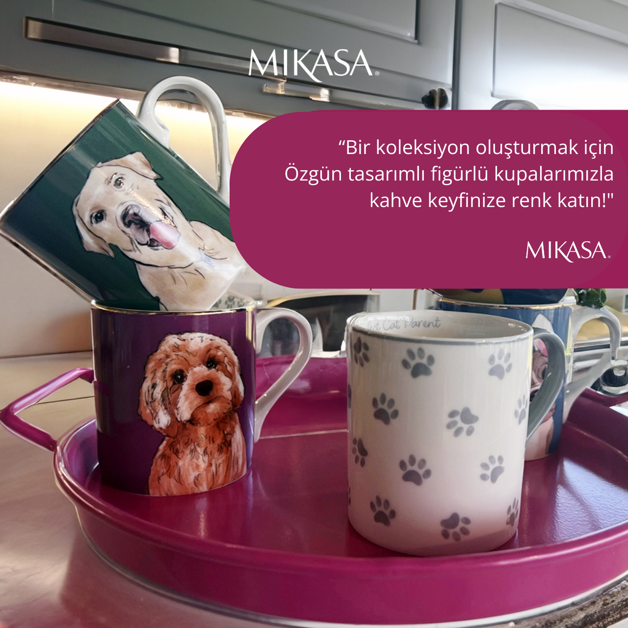 Mikasa MKCANRADISH Fine China 280ml Düz Taraflı Kupa Turp