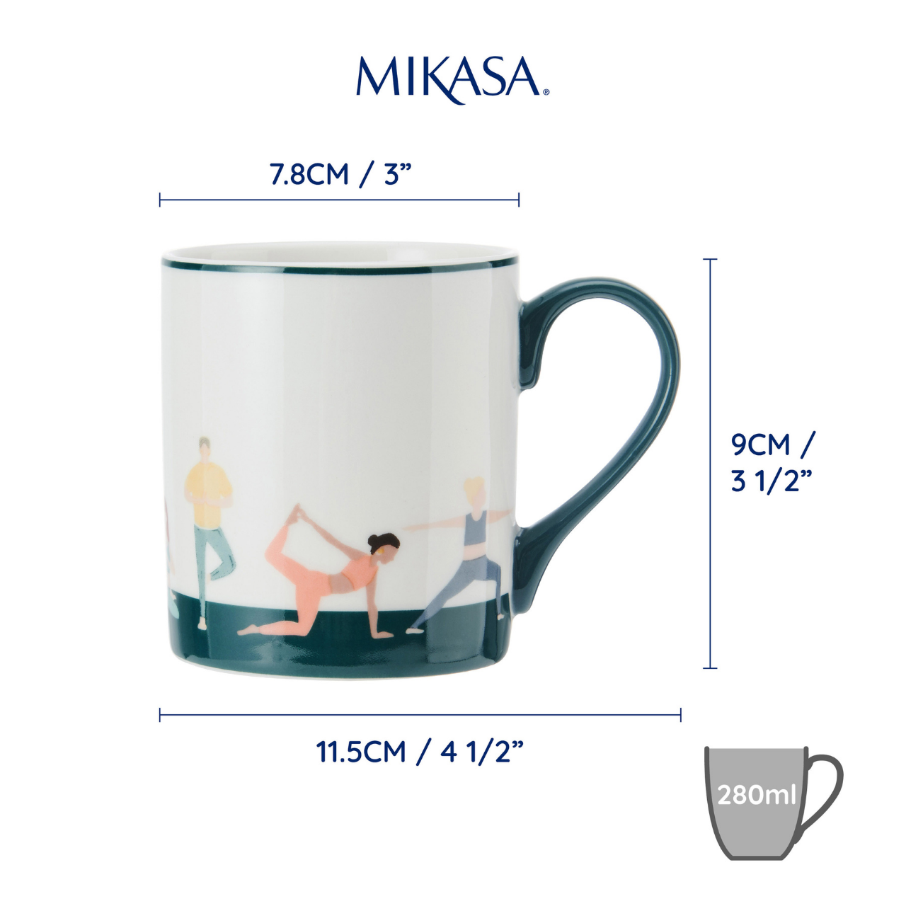 Mikasa MKCANYOGA Fine China 280ml Düz Taraflı Kupa Yoga