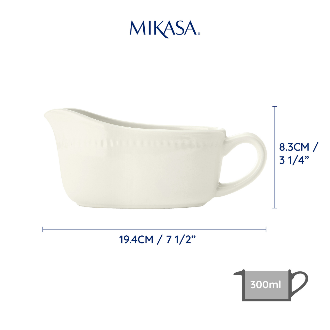 Mikasa MKCBGRAVY Cranborne Stoneware Sos Kayığı 300ml