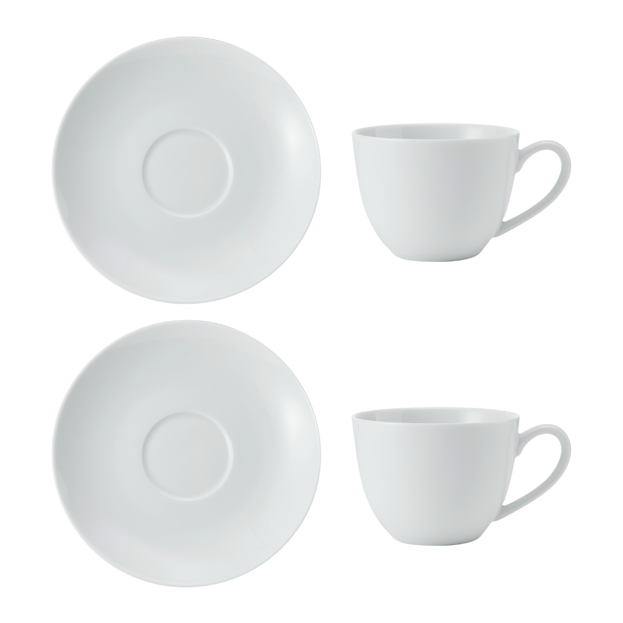 Mikasa MKCHCAPPK2 Chalk Porselen 2li 310ml Cappuccino Bardak ve Tabak Seti