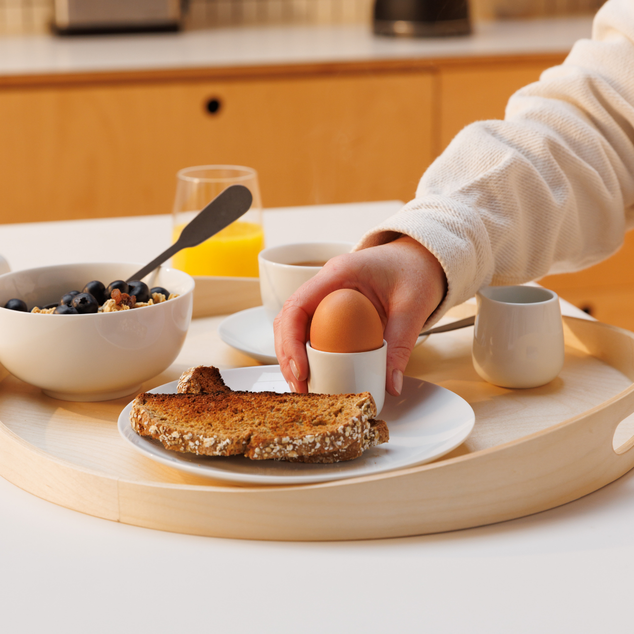 Mikasa MKCHEGGPK4 Chalk Porselen 4lü Yumurtalık Seti