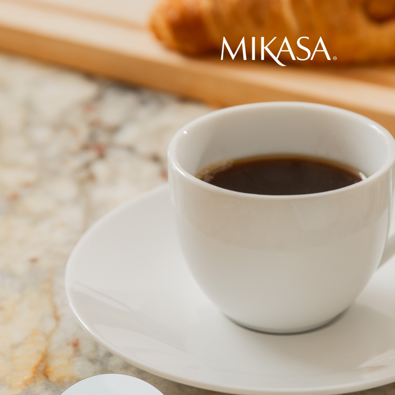 Mikasa MKCHESPPK2 Chalk 2li 90ml Porselen Kahve Fincanı ve Tabağı