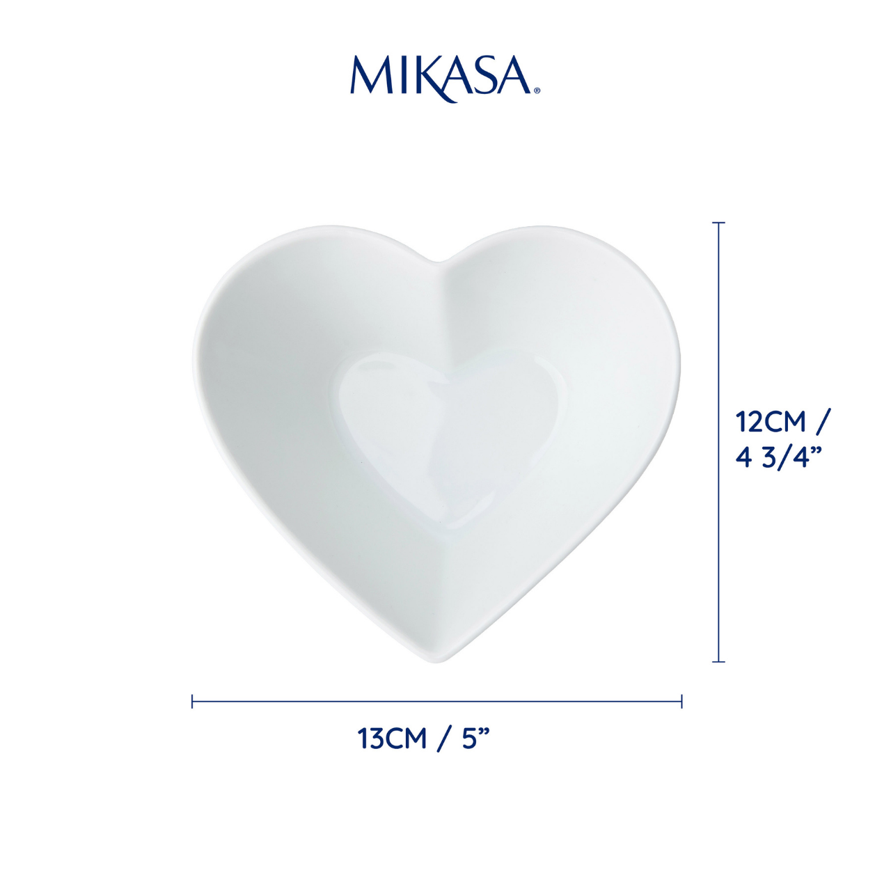 Mikasa MKCHHRTBSML Chalk Porselen 13cm Kalp Servis Tabağı