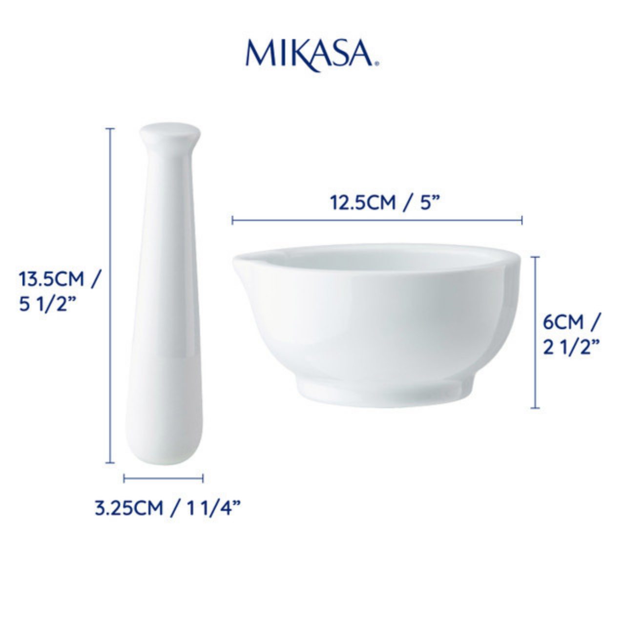 Mikasa MKCHMP Chalk Porselen Havan ve Kase Seti