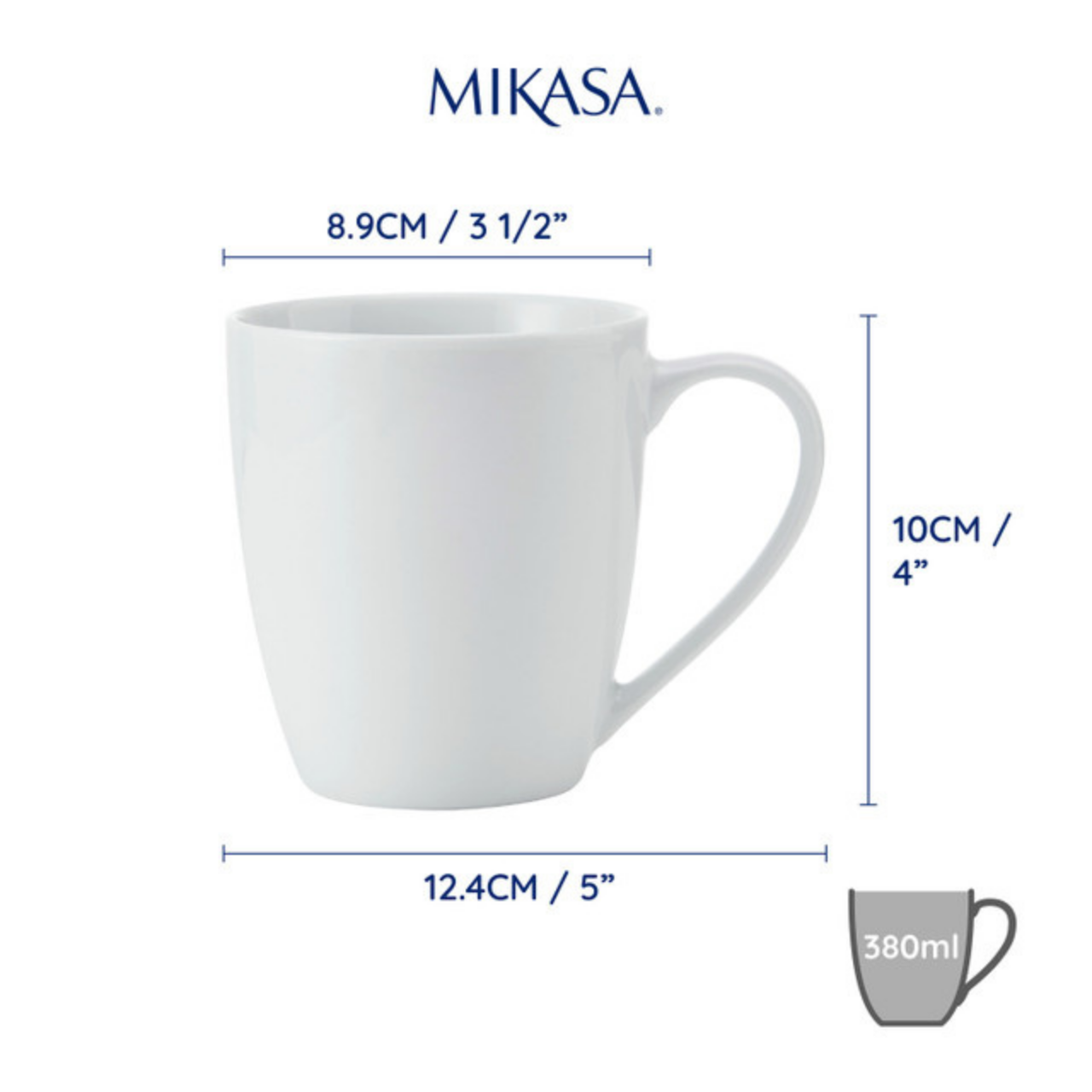 Mikasa MKCHMUGPK4 Chalk Porselen 4lü 380ml Kupa Seti
