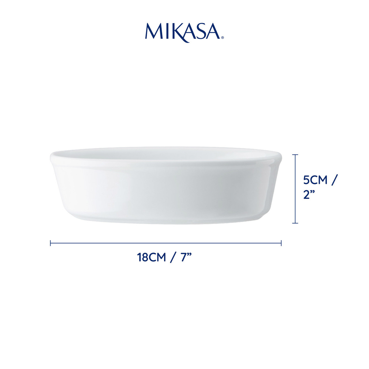 Mikasa MKCHPIEDISH Chalk Porselen 18cm Oval Servis Tabağı