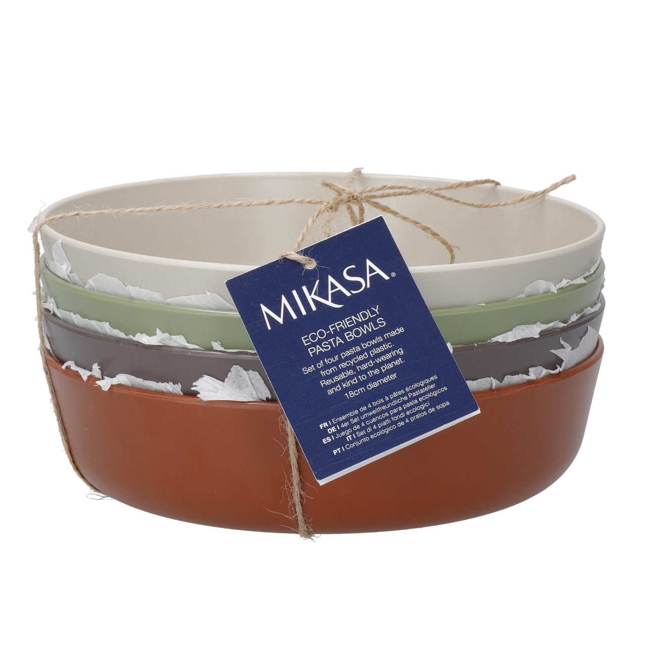 Mikasa MKEDBOWLPK4 Summer Geri Dönüşümlü Plastik 4lü 16cm Çorba Kase Seti