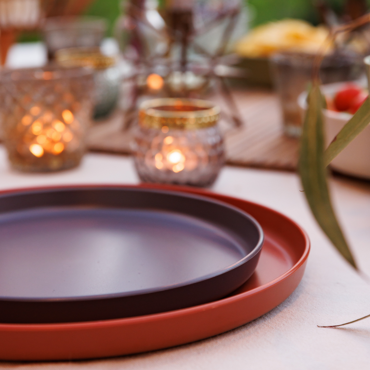 Mikasa MKEDDPPK4 Summer Geri Dönüşümlü Plastik 4lü 25cm Servis Tabağı Seti