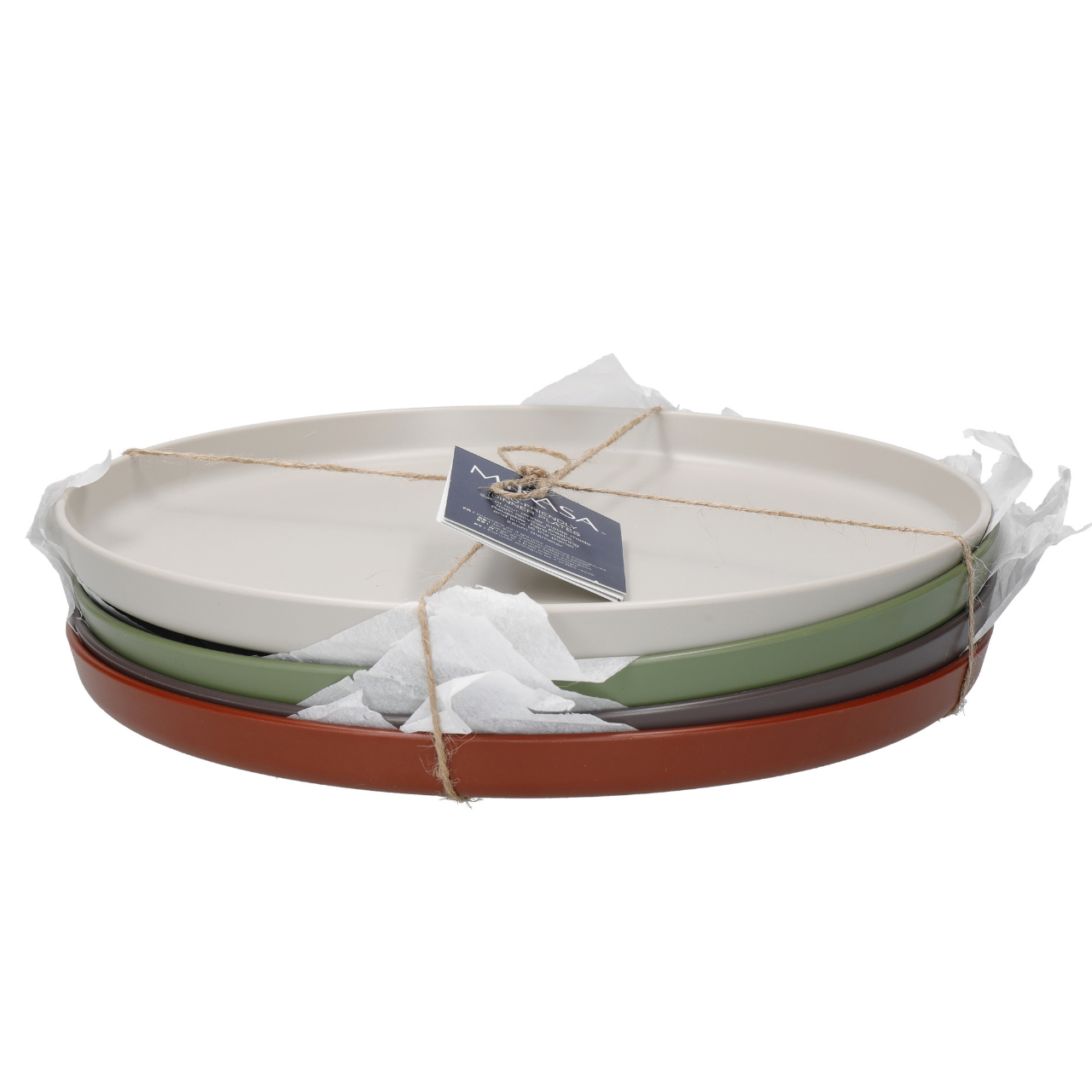 Mikasa MKEDDPPK4 Summer Geri Dönüşümlü Plastik 4lü 25cm Servis Tabağı Seti