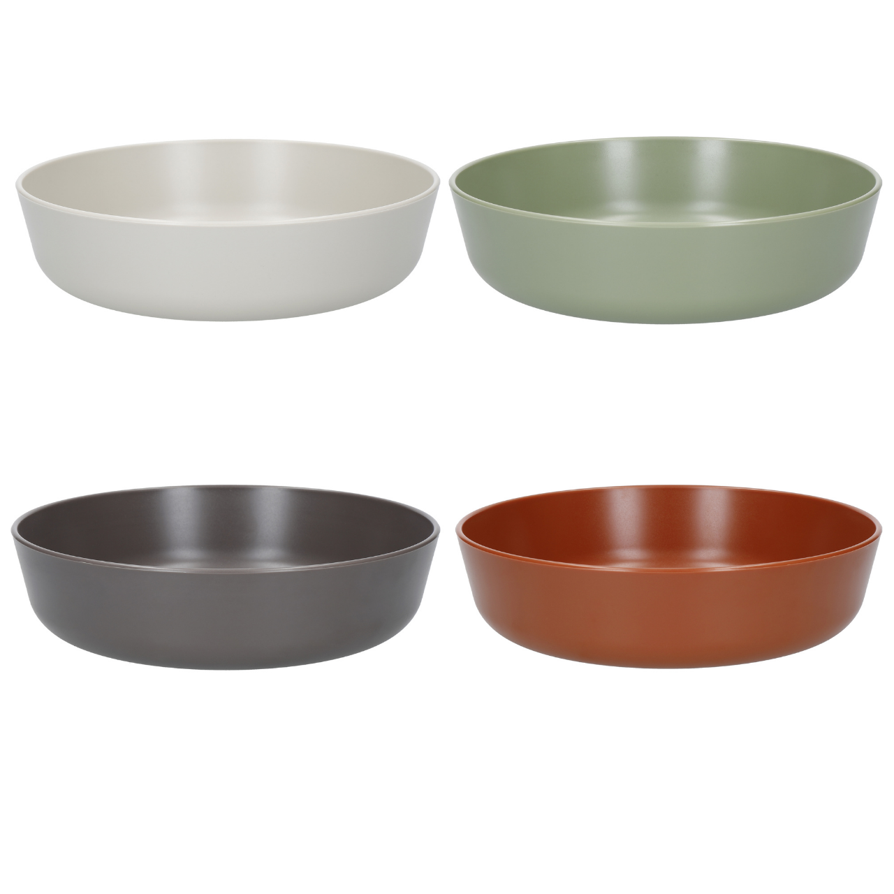 Mikasa MKEDPASTAPK4 Summer Geri Dönüşümlü Plastik 4lü 18cm Bol Kase Salata Tabağı Seti