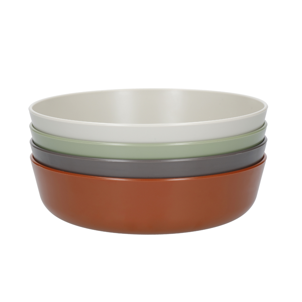 Mikasa MKEDPASTAPK4 Summer Geri Dönüşümlü Plastik 4lü 18cm Bol Kase Salata Tabağı Seti