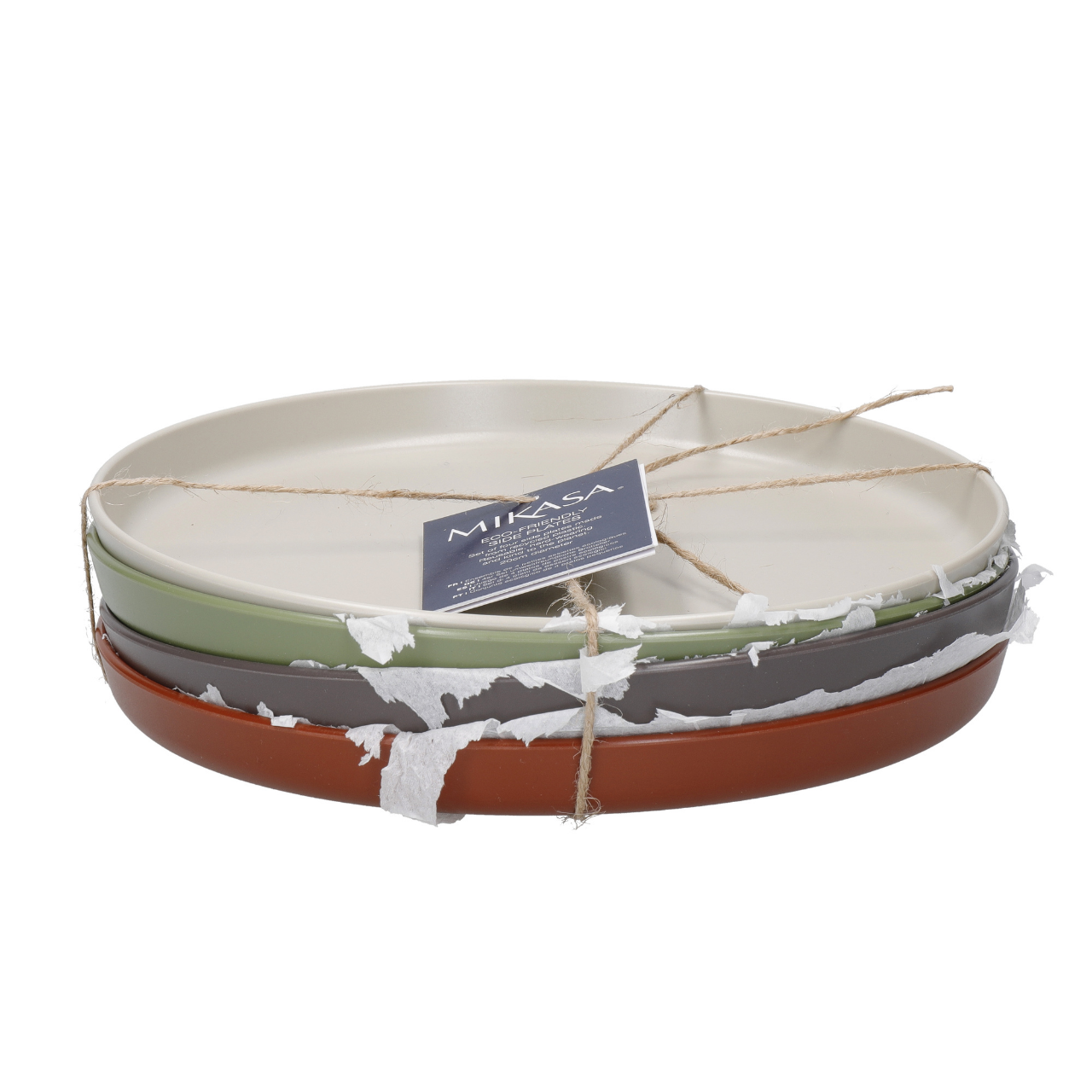 Mikasa MKEDSPPK4 Summer Geri Dönüşüm Plastik 4lü 20cm Pasta Tabağı Seti