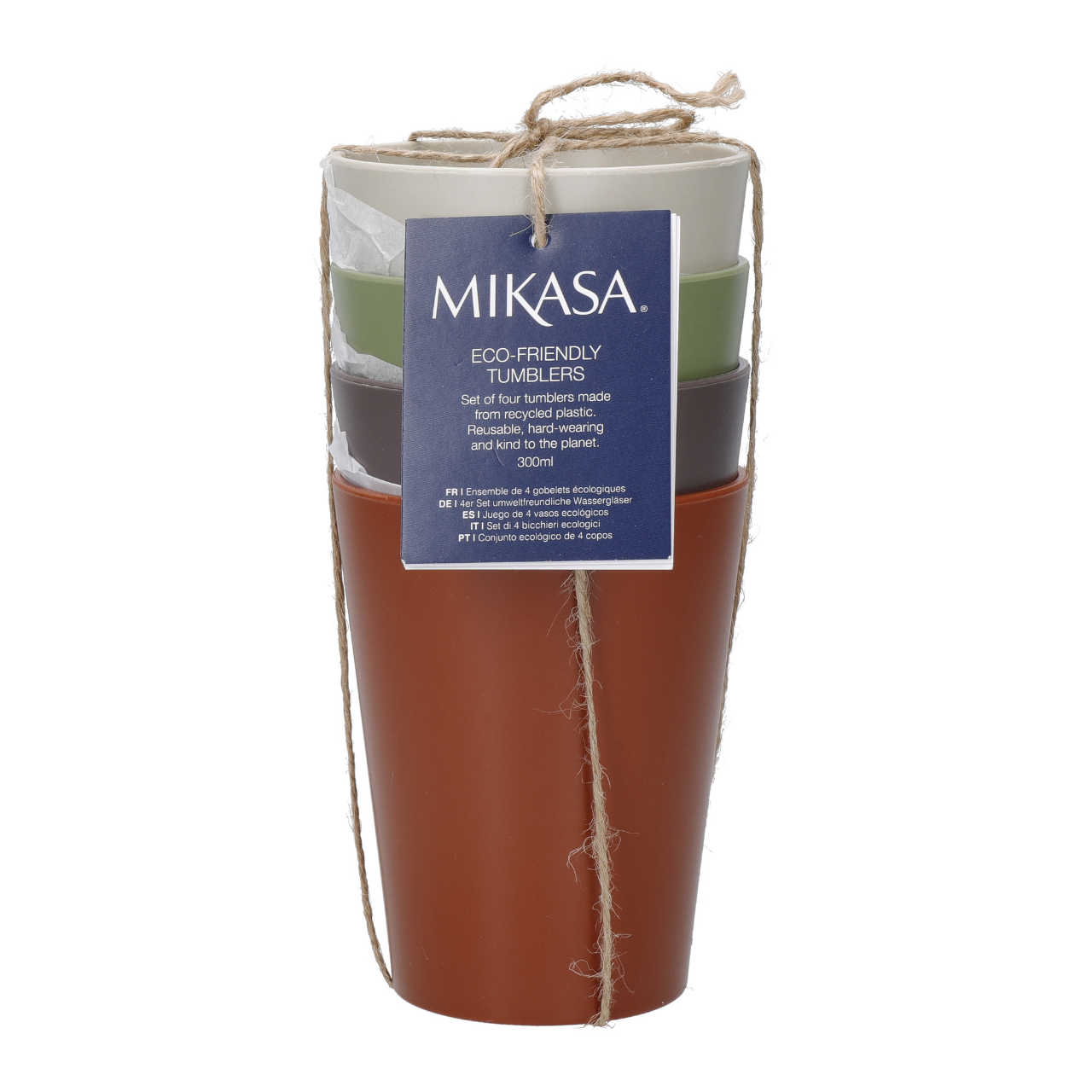 Mikasa MKEDTUMPK4 Summer Geri Dönüşümlü Plastik 4lü 300ml Bardak Seti