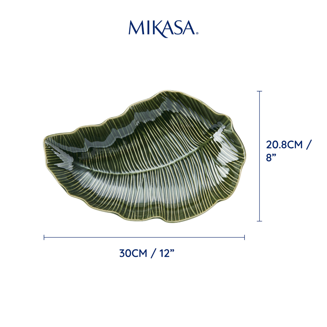 Mikasa MKJDDISHLEAF Jardin Stoneware Servis Tabağı 30cm Yaprak