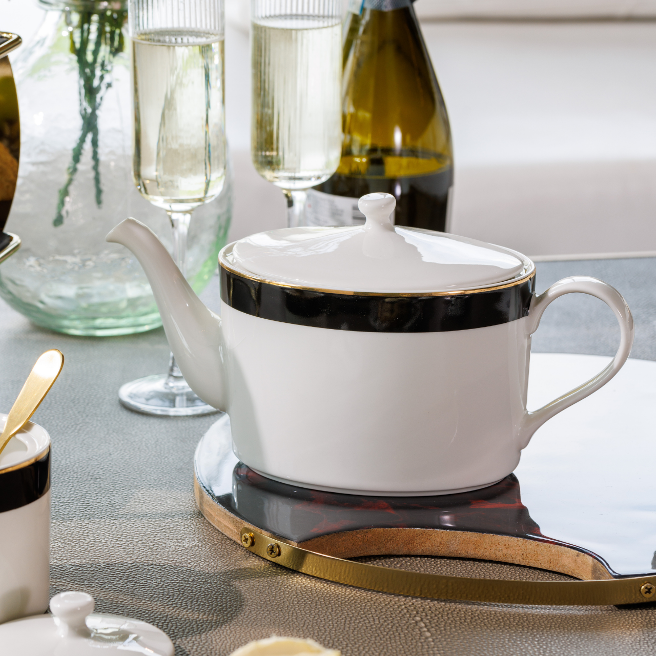 Mikasa MKLDTEAPOT Luxe Deco Fine China Demlik 1100ml