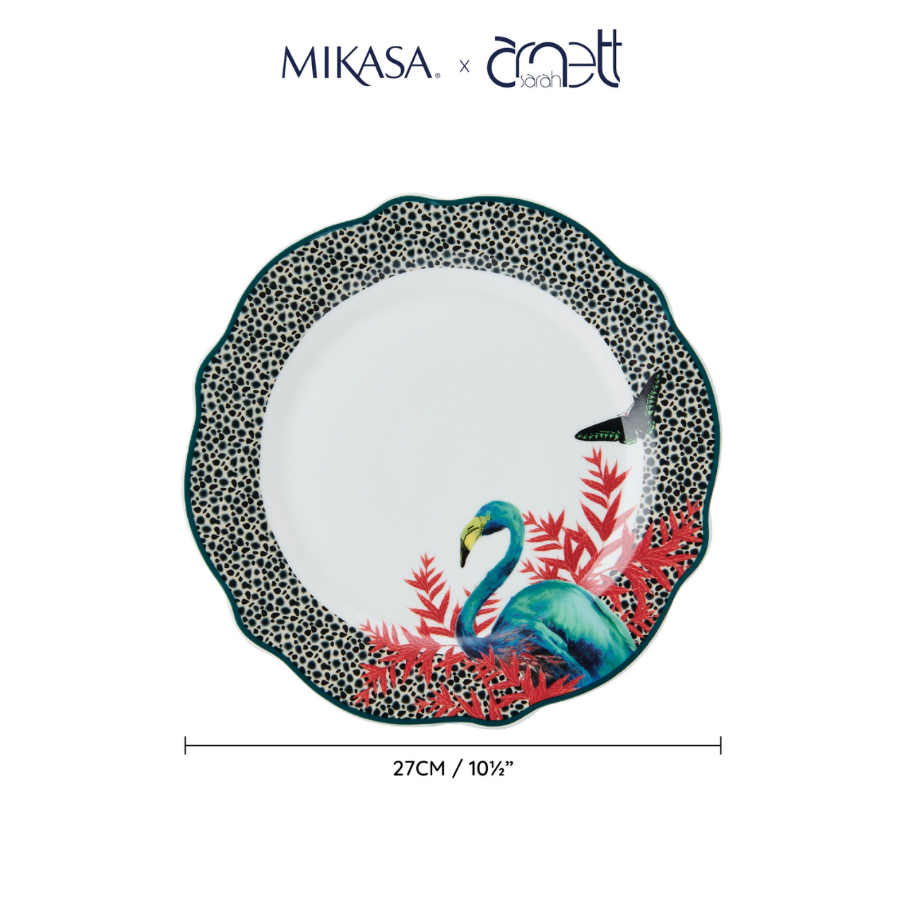 Mikasa MKSADPLATEPK4 Sarah Arnett Porselen 4lü 27cm Servis Tabağı Seti
