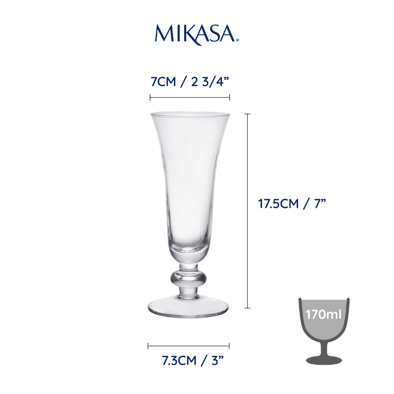 Mikasa MKSALFLU4PC Salerno 4lü 170ml Şampanya Flut Kadehi