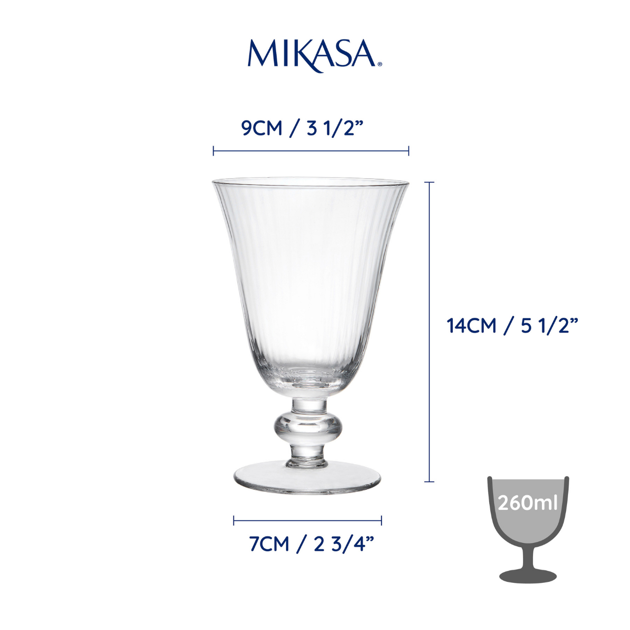 Mikasa MKSALWW4PC Salerno 4lü 260ml Şarap Kadehi