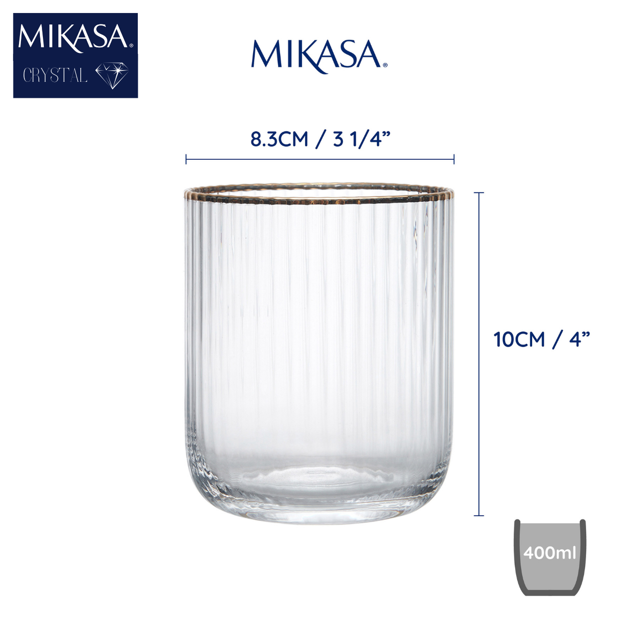 Mikasa MKSORDOF4PC Sorrento 4lü 400ml Meşrubat Bardak