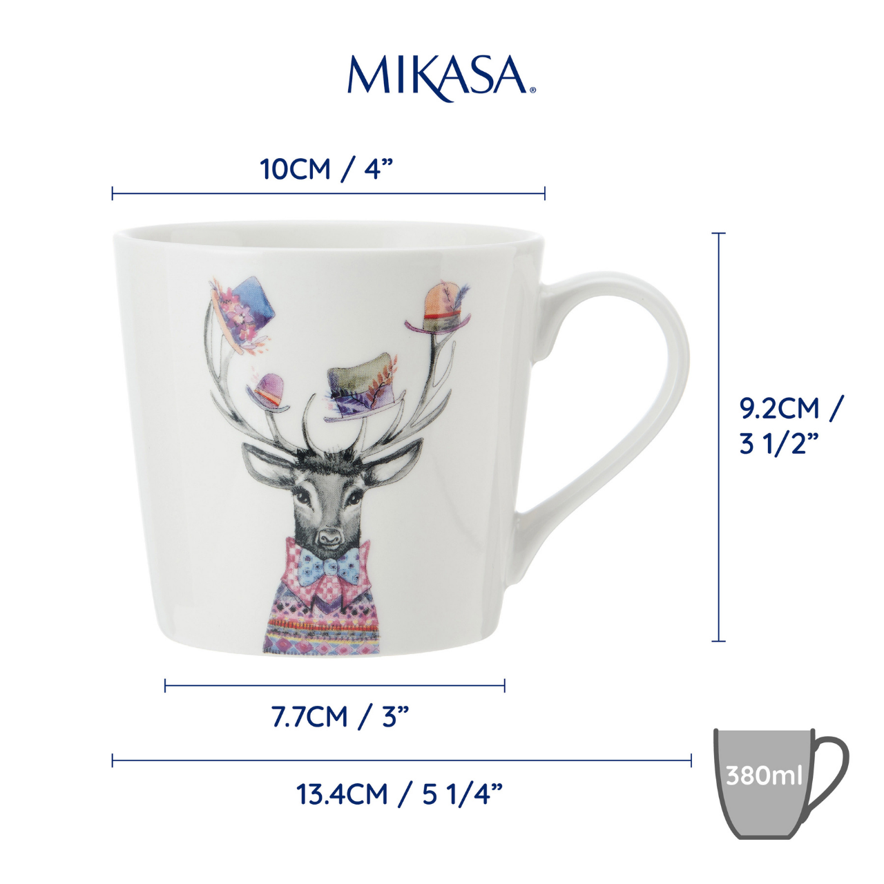 Mikasa MKTIPPMUGSTAG Tipperleyhill 380ml Fine China Kupa Geyik