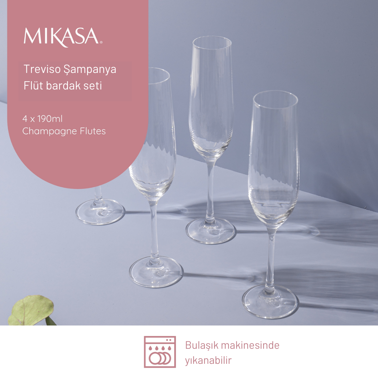 Mikasa MKTREVFLU4PC Treviso 4lü 190ml Şampanya Flut Kadehi