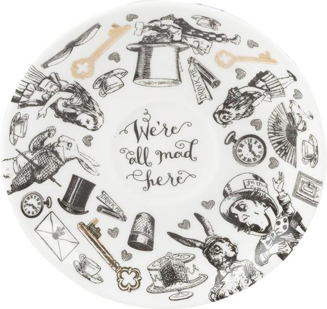 Mikasa x V&A Alice In Wonderland 5200019 100ml Porselen Kahve Fincanı