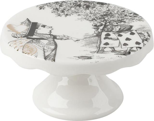 Mikasa x V&A Alice In Wonderland 5200021 Porselen 10cm 2li Kek, Pasta Standı