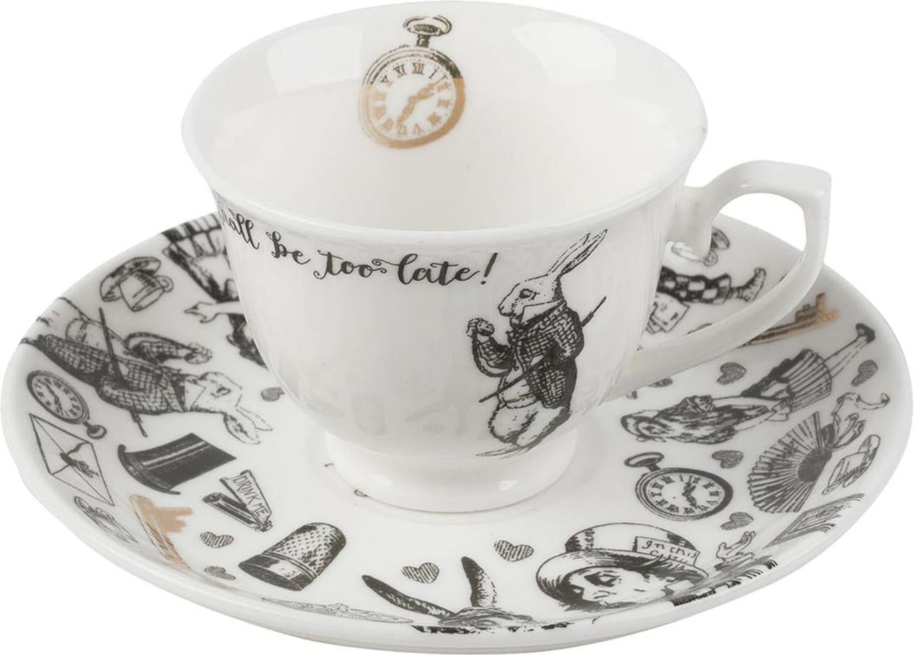 Mikasa x V&A Alice In Wonderland 5200019 100ml Porselen Kahve Fincanı
