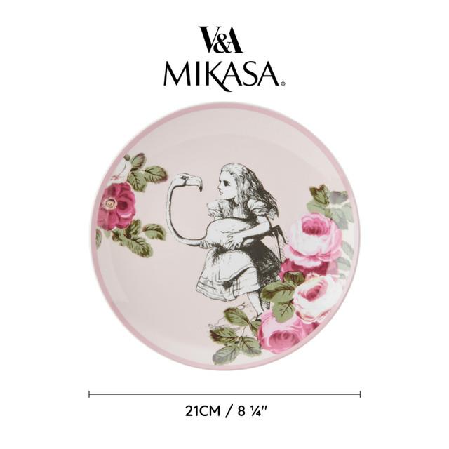 Mikasa x V&A Alice In Wonderland MKALSPLATEPK4 Porselen Fine China 21cm Pasta Tabak Seti 4lü