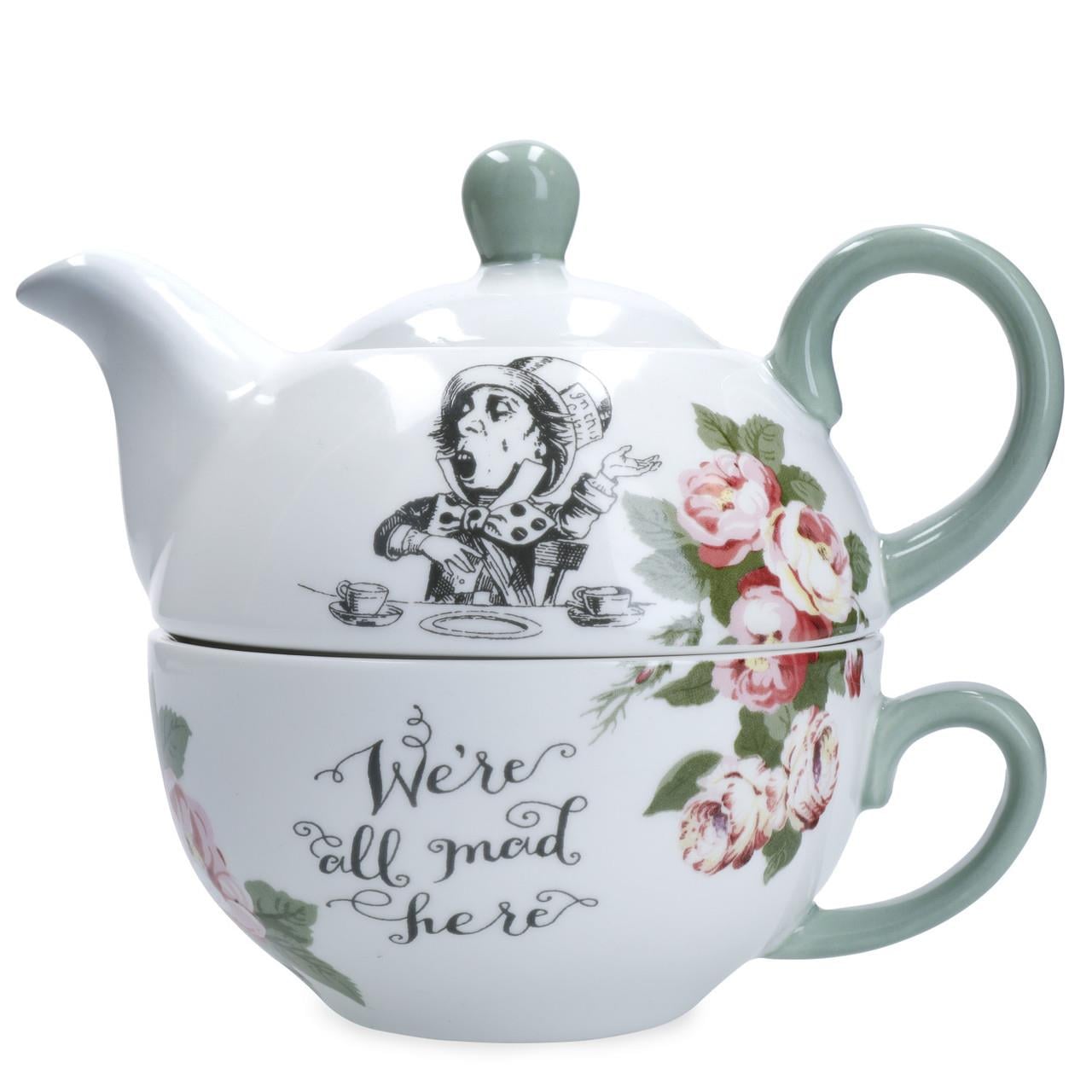 Mikasa x V&A Alice in Wonderland MKALTEA4ONE Fine China 420ml Porselen Tek Kişilik Çay Demleme Seti