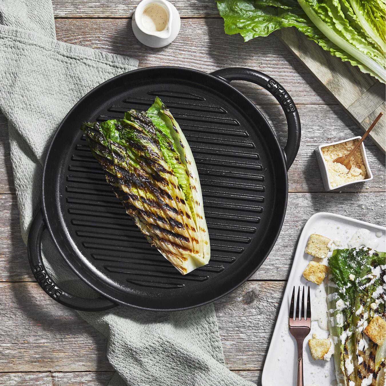 Staub 405093770 Çift Kulplu Döküm Izgara Tava 26cm Siyah
