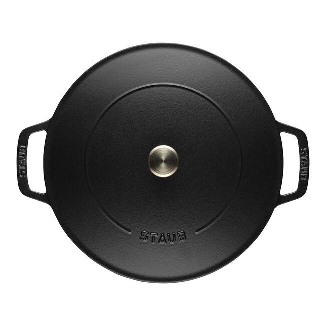 Staub 405114730 Chistera Yağmur Efektli Kapaklı Döküm Tencere 24cm Siyah