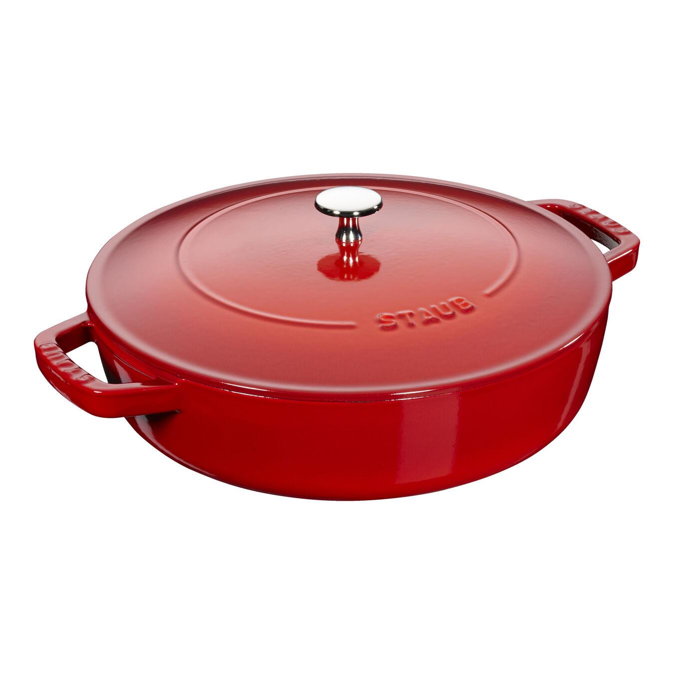 Staub 405114740 Chistera Yağmur Efektli Kapaklı Döküm Tencere 28cm Kiraz