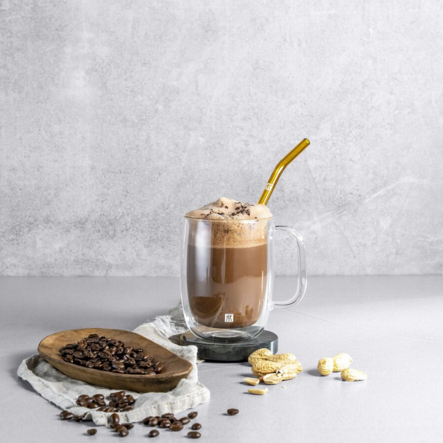 Zwilling 395001140 Çift Camlı Kulplu 2li Latte Macchiato Bardak Seti - 450 ml