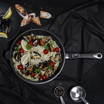 AMT 1030SE Döküm Wok Tava 30cm, h:10cm 2,7Lt