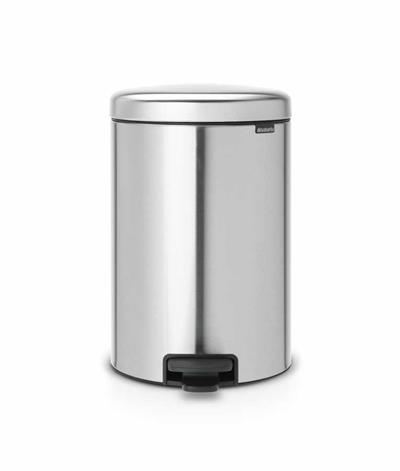 BRABANTIA BRA 111907 001-01-NEWICON FPP MATT STEEL PEDALLI ÇÖP KUTUSU 20L