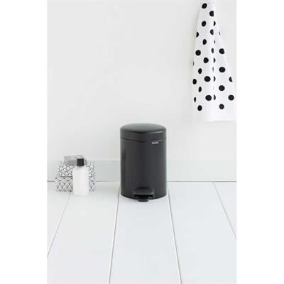 BRABANTIA BRA 113321 001-01- NEWICON MATT BLACK PEDALLI ÇÖP KUTUSU 3L