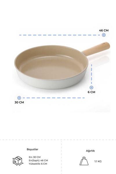 FİKA ALÜMİNYUM DÖKÜM TAVA 30CM BEJ